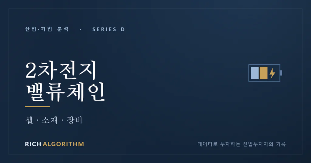 2차전지 밸류체인 셀 소재 장비